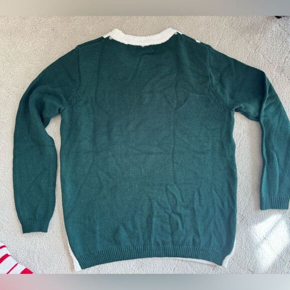 New Poof! New York ugly Christmas sweater with Santa Claus body beard sz S - Picture 6 of 9